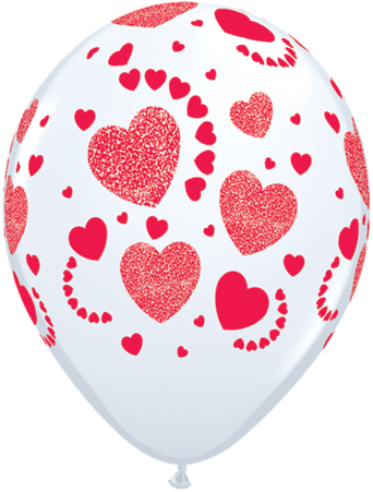 11" Etched Hearts-A-Round